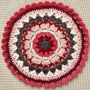 Crochet Doily, 100% Cotton,  Handmade by Seller, 12"